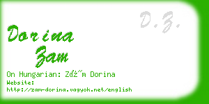 dorina zam business card